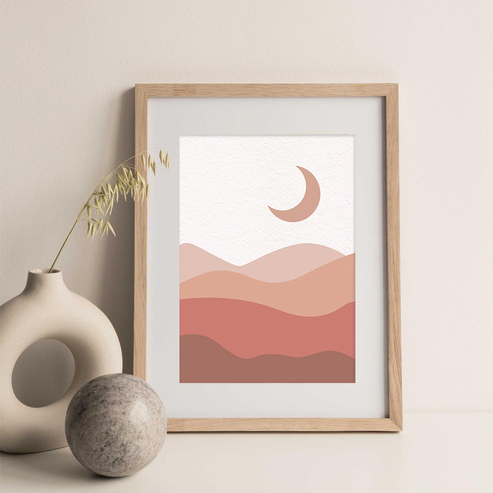 Abstract sun and moon