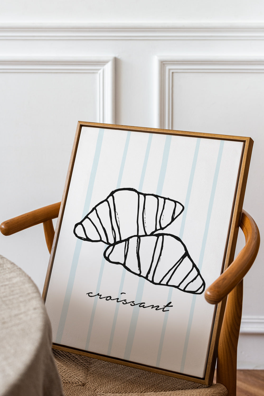 Blue stripe croissant