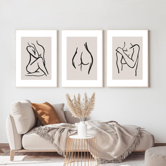 Line art body print