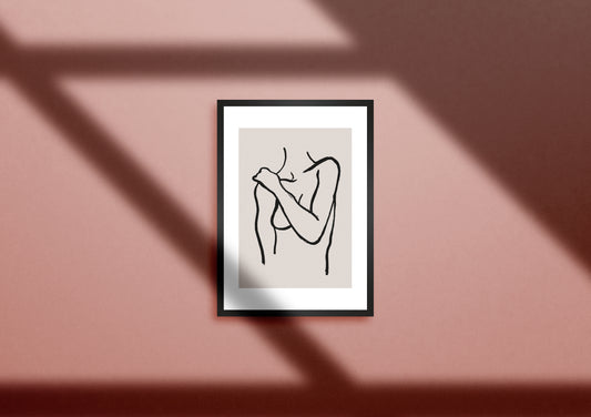 Female body line art