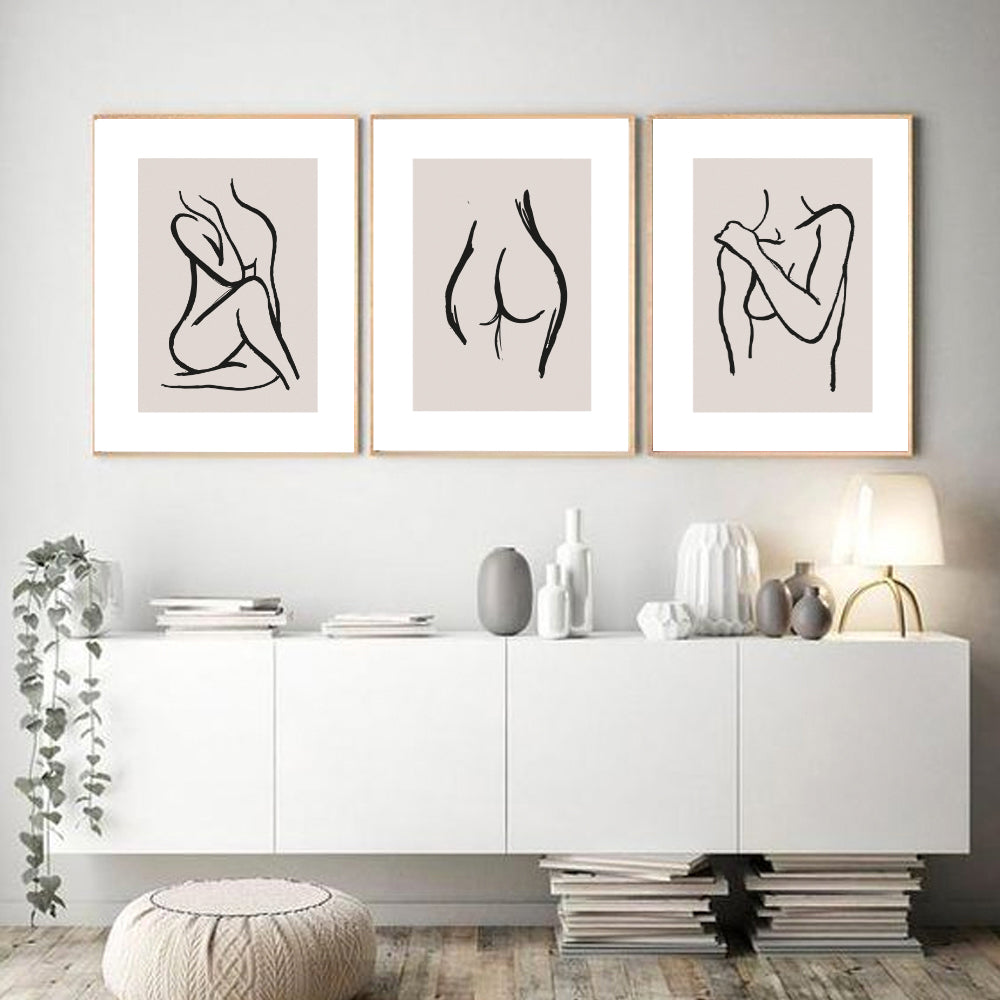 Line art body print