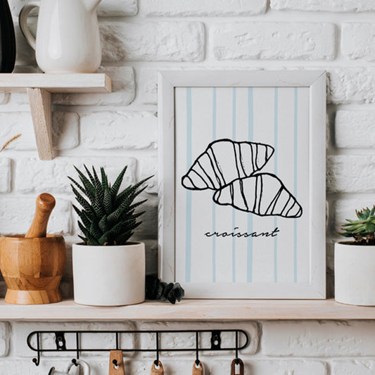 Blue stripe croissant