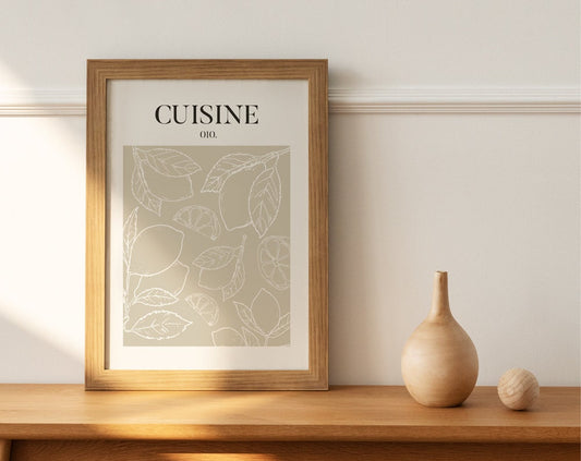 Kitchen Abstract Line Drawing Art